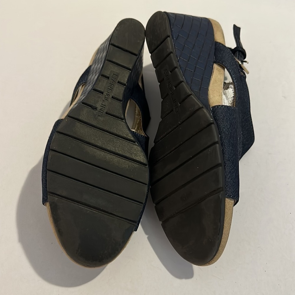 BANDOLINO Blue jean sandals pre owned - Picture 5 of 9